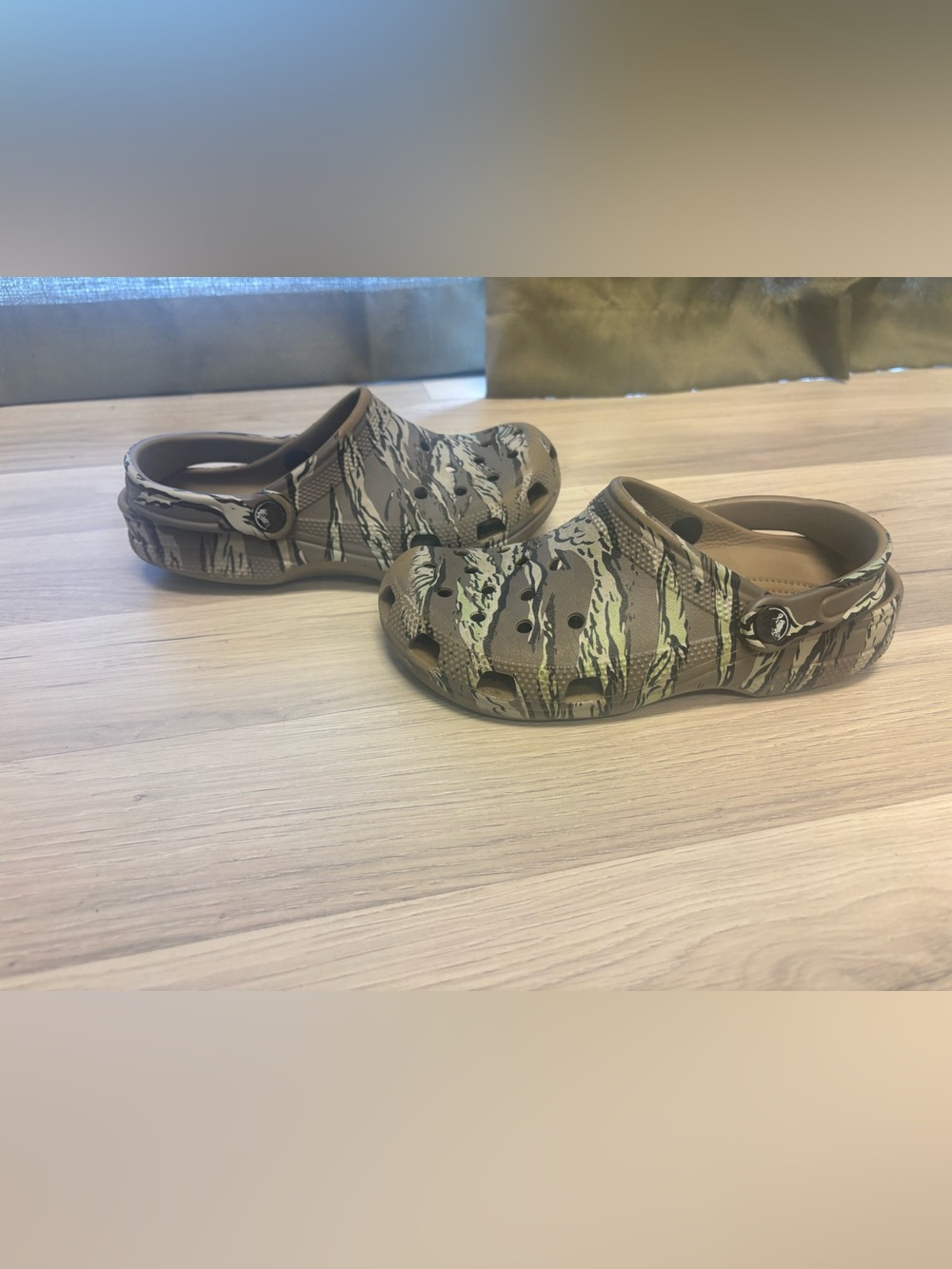 Camo Slip-On Comfort Clogs - Brown & Green